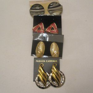 Four Pair Assorted Fashion Pierced Earrings